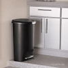 50L Semi Round Plastic Step Trash Can