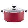 Reliance 10qt Aluminum Nonstick Wide Stock Pot Red