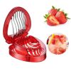 1pc Stainless Steel Strawberry Slicer; Fruit Divider