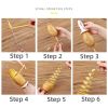 Spiral Potato Cutter Twisted Slice Potato Tower Whirlwind Potato Cut Diy Creative Fruit And Vegetable Spiral Slicer For Kitchen