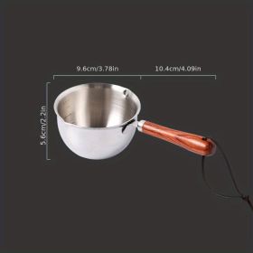 1pc; Melting Pot; Stainless Steel Double Spouts Pot; For Melting Chocolate; Warming Oil; And More; Mini Stuff; Kitchen Gadgets; Home Kitchen Items (size: 200ml Large)